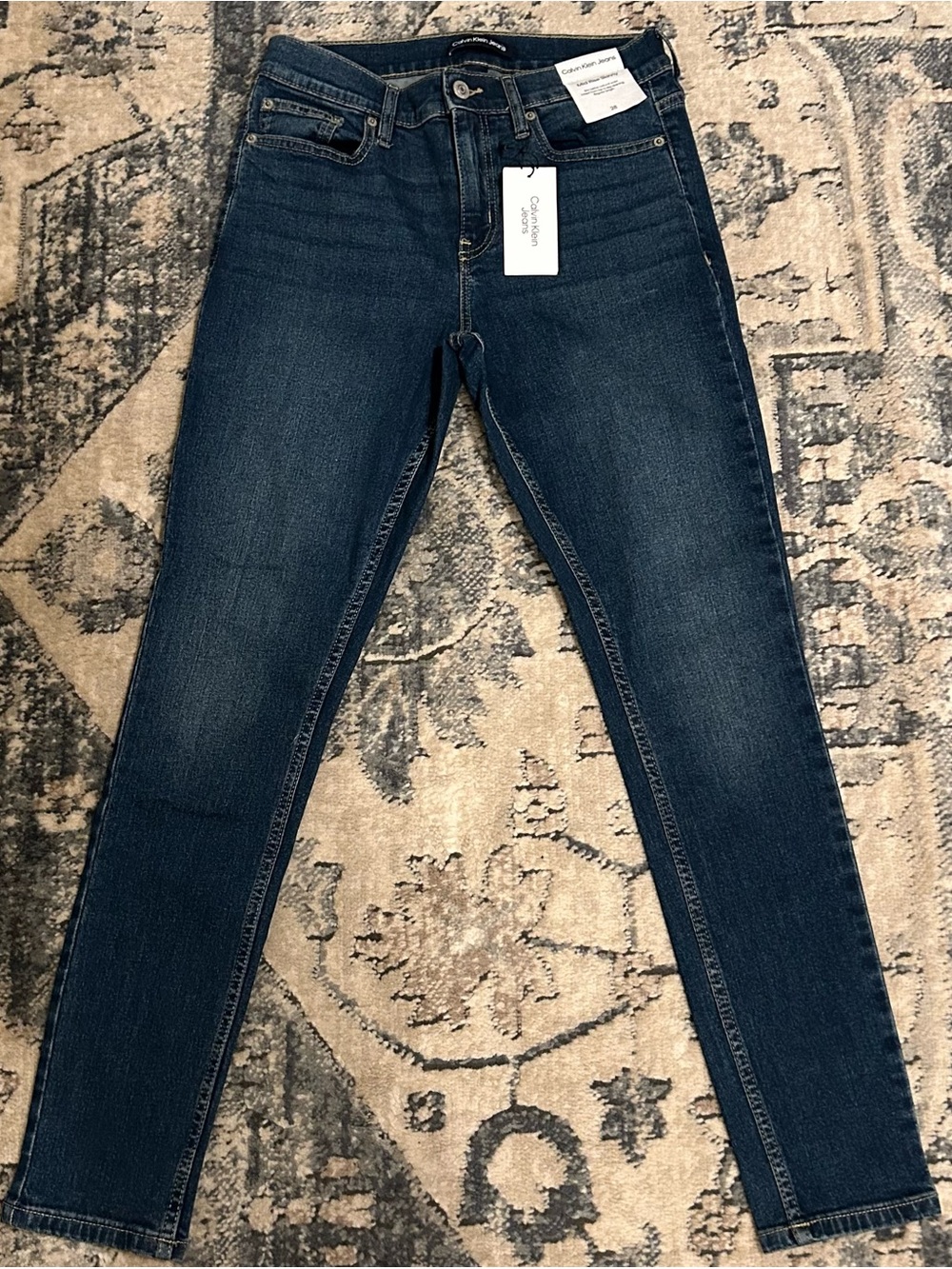 Calvin Klein Mid-Rise Skinny Jeans - Dark Wash